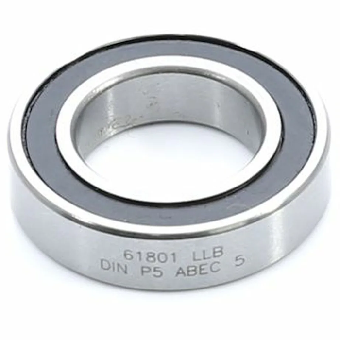 Enduro Bearing; 61801 LLB - ABEC-5 Radial Bearing (C3 Clearance) - 12mm x 21mm x 5mm
