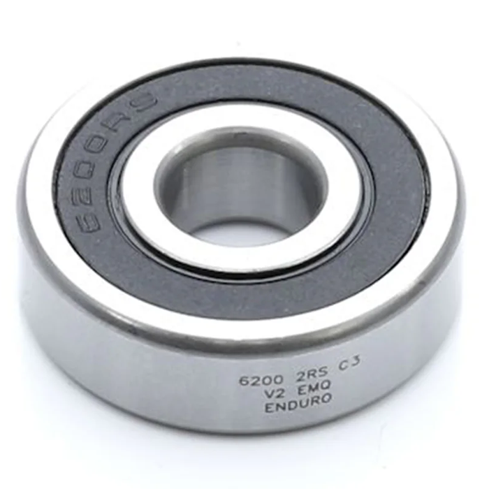 Enduro Bearing; 6200 LLB - ABEC-3 Radial Bearing (C3 Clearance) - 10mm x 30mm x 9 mm Extra-wide radial bearing used as a hub bearing for some hub designs